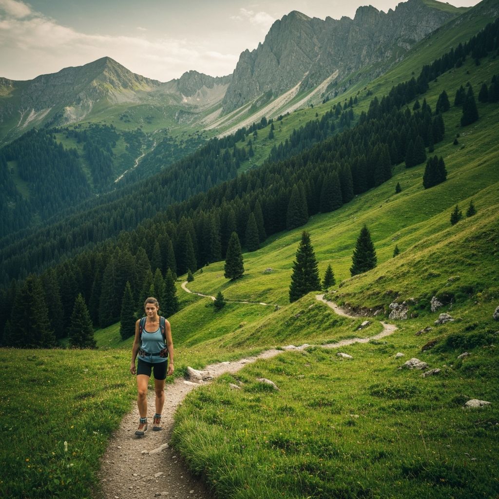 Jalur hiking di pegunungan