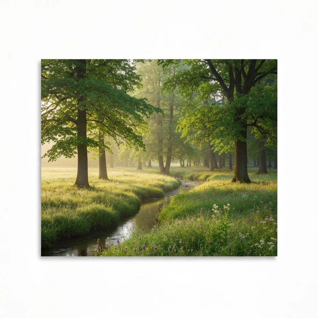 Pemandangan alam hijau yang menenangkan